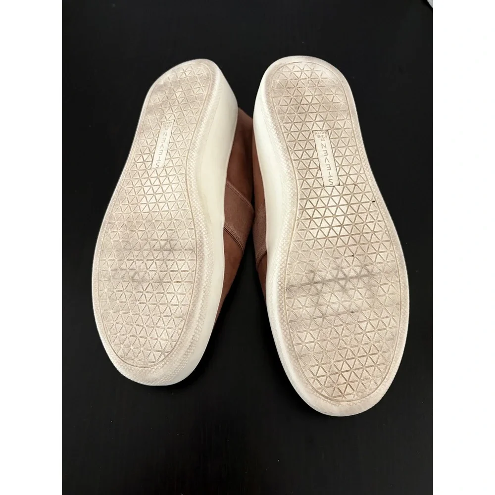 Steve Madden‎ Womens Heidi Platform Sneakers 6.5 Blush Pink Faux Suede Slip On